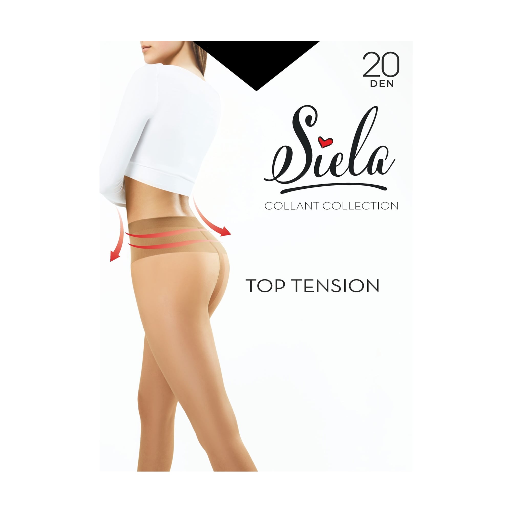 Колготки жіночі Siela Collant Collection Top Tension 20 Den, Nero, розмір 2